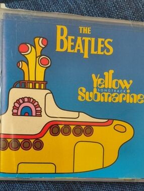 The Beatles Yellow Submarine CD Back - Bright Blue & Yellow